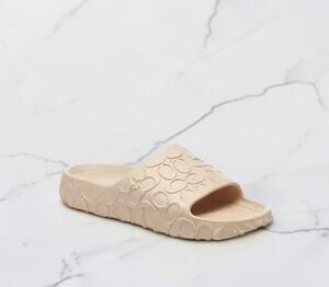 Coach Women’s Ivory Bay Slide Sandals Signature C Size 9